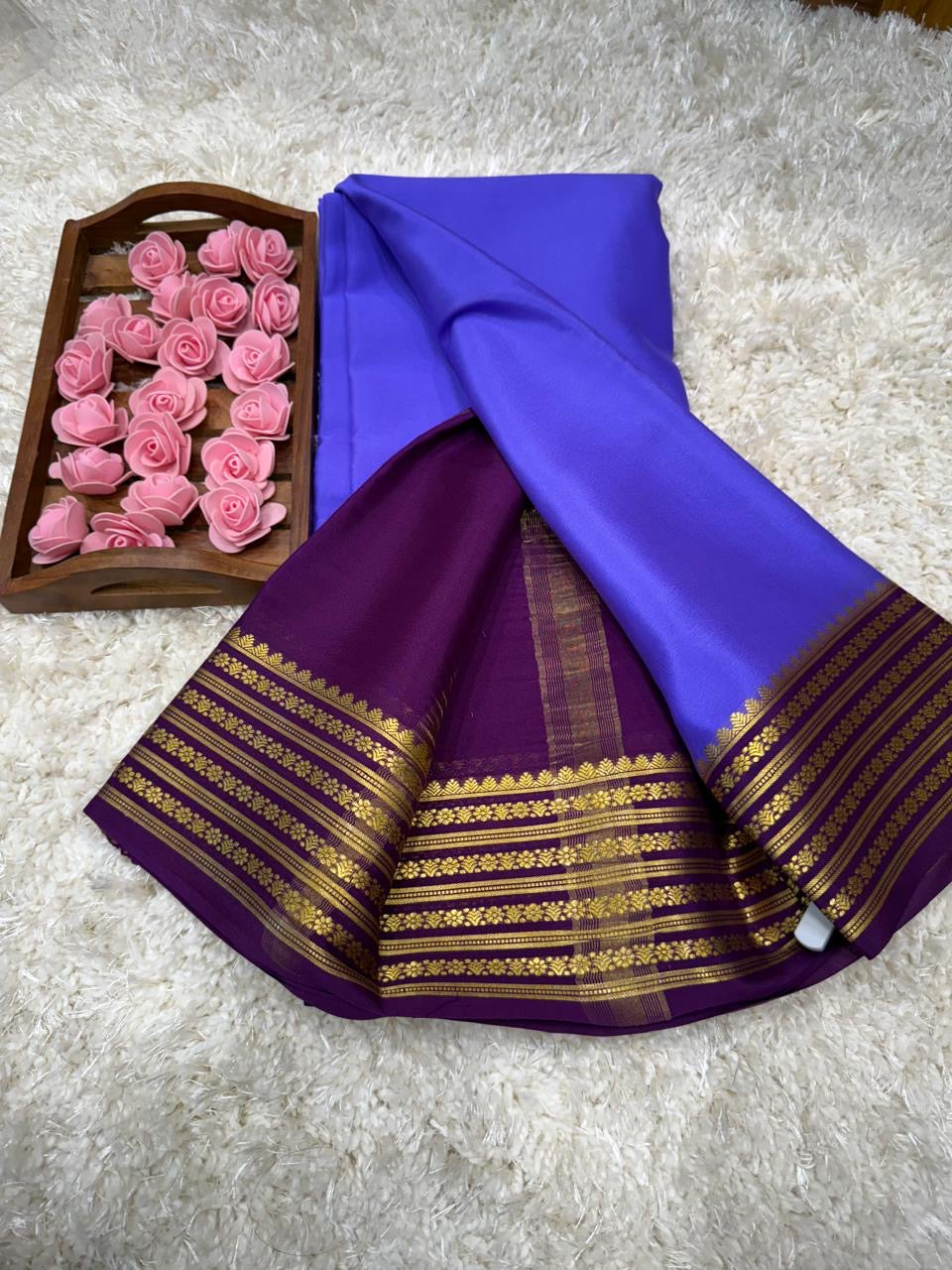 Mysore silk sarees light weight pattern