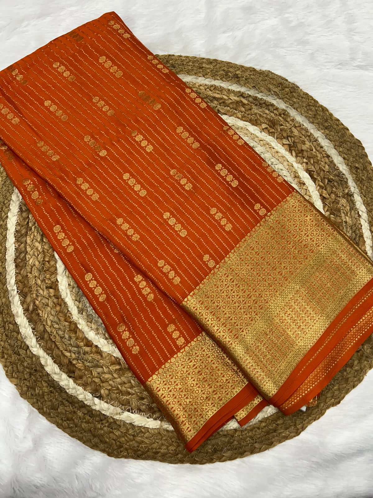 Mysore silk floral butta