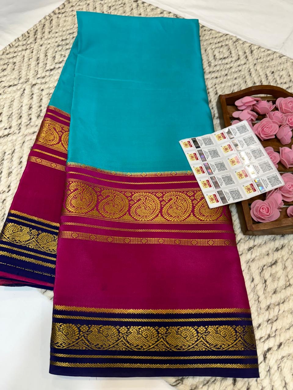 Mysore silk sarees 3D pattern