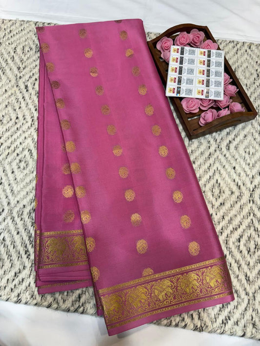 Mysore silk sarees Butta pattern