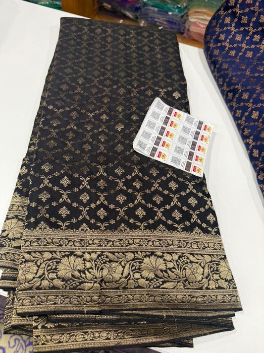 Mysore silk sarees with Beautiful Silk brocade fabric with zari