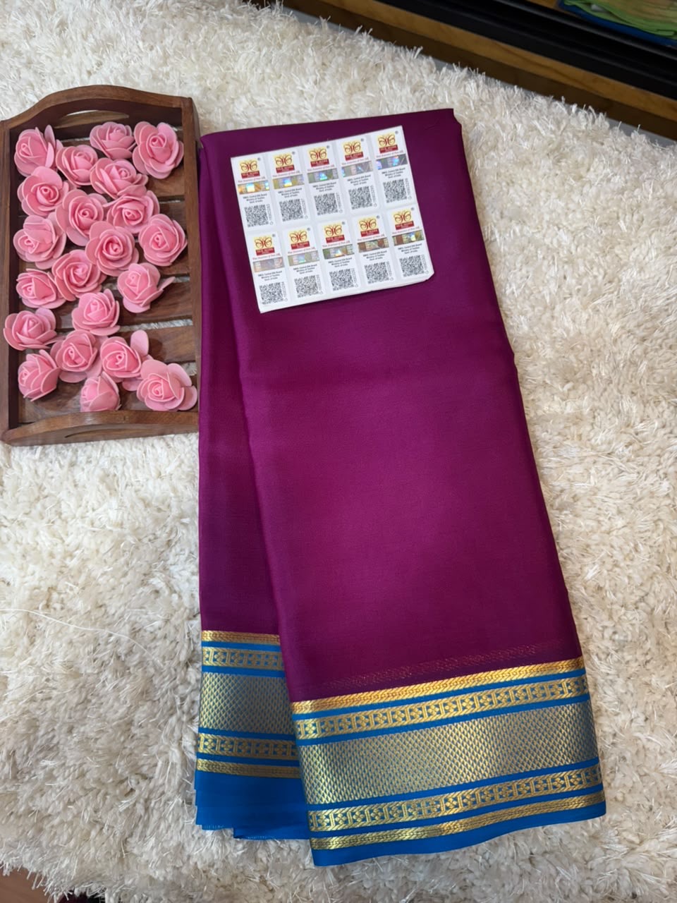 Mysore silk sarees light weight pattern