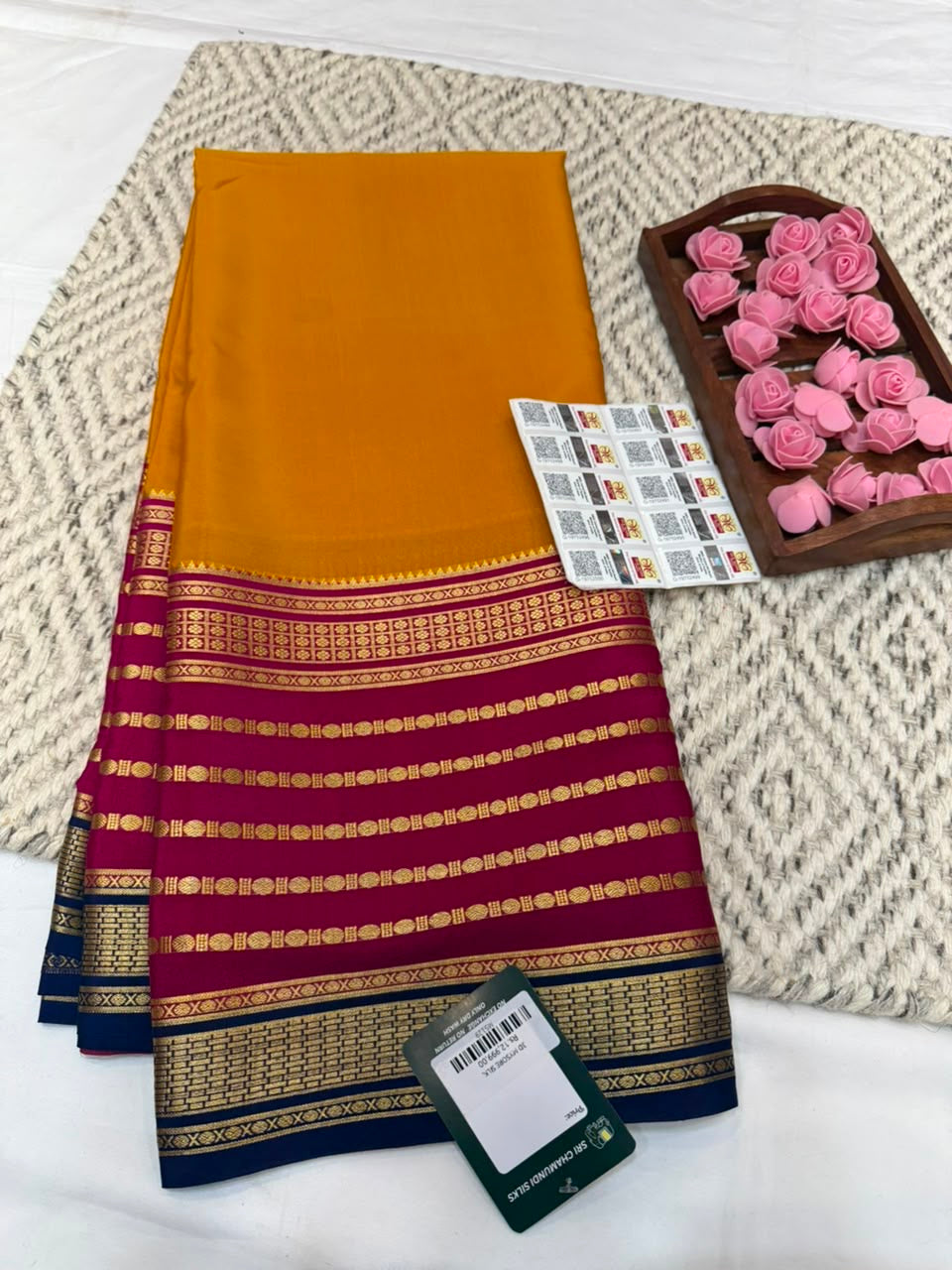 Mysore silk sarees 3D pattern