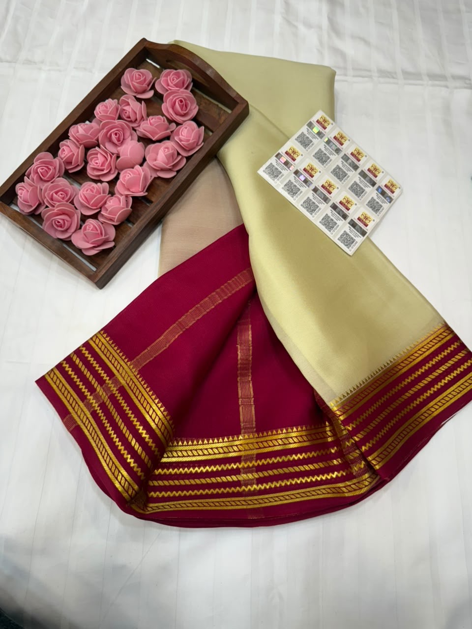 Mysore silk sarees light weight pattern