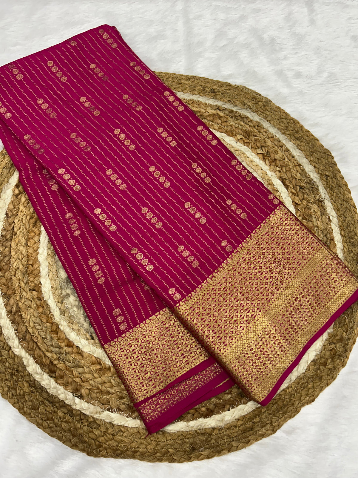 Mysore silk floral butta