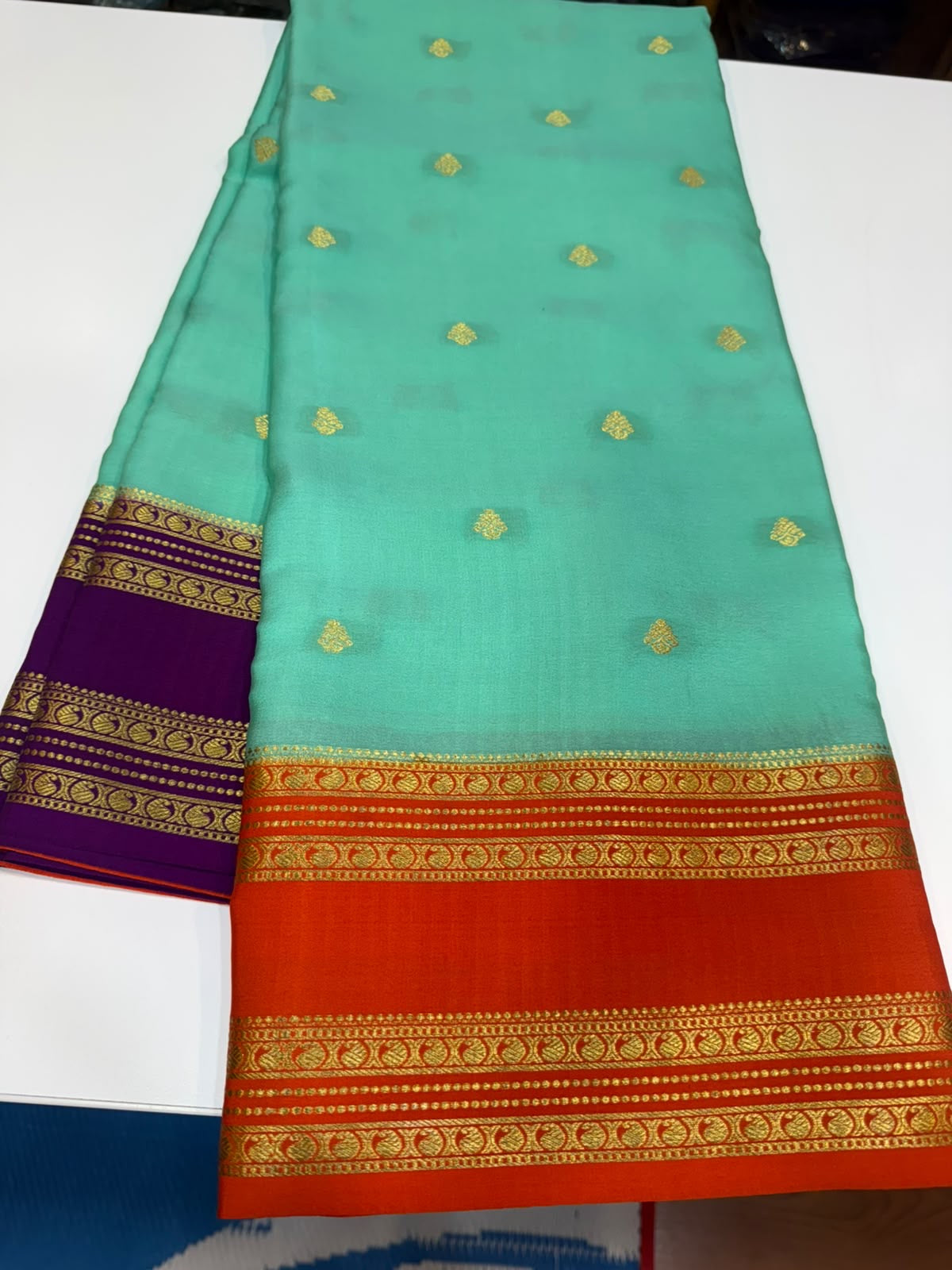 Mysore silk sarees 3D pattern