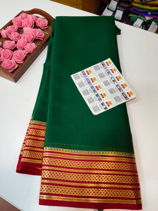 Mysore silk sarees light weight pattern