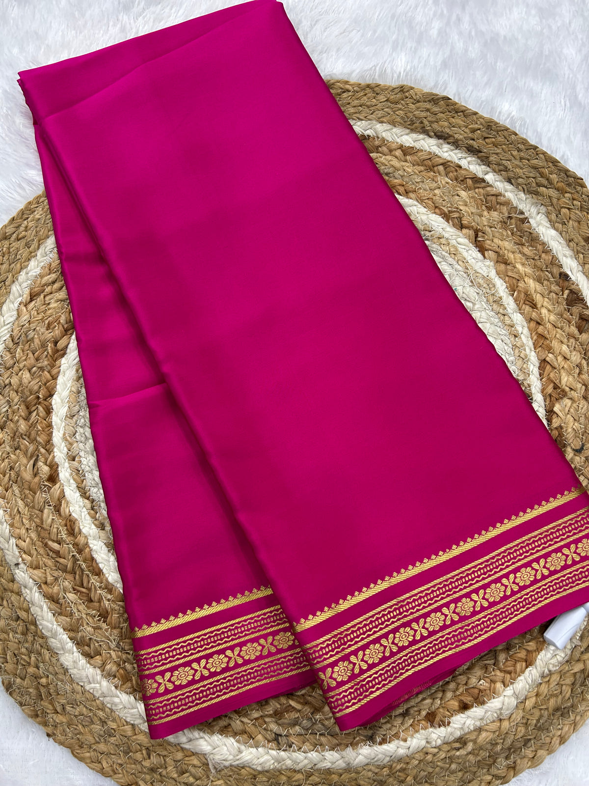 Mysore silk floral border