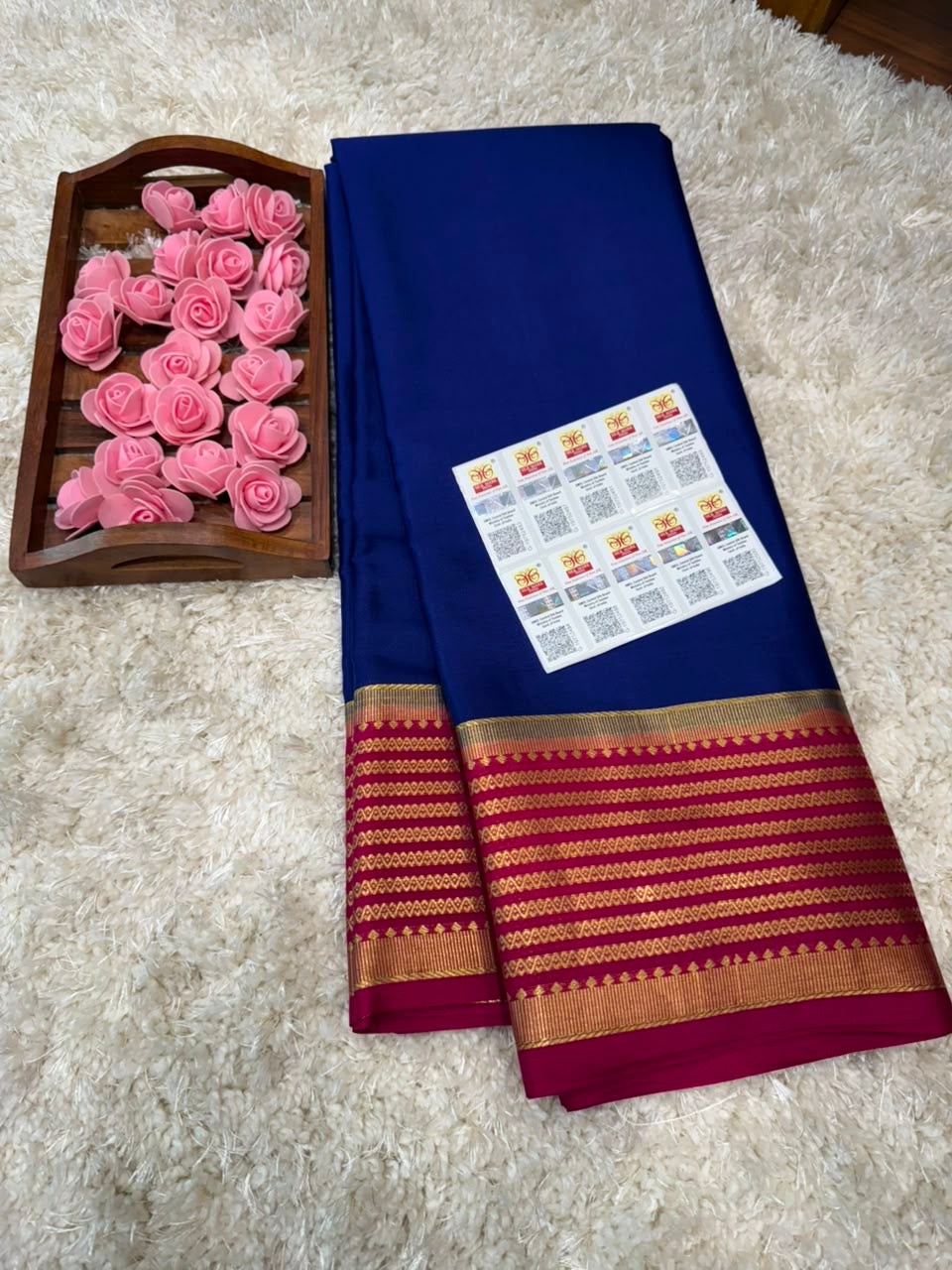 Mysore silk sarees light weight pattern
