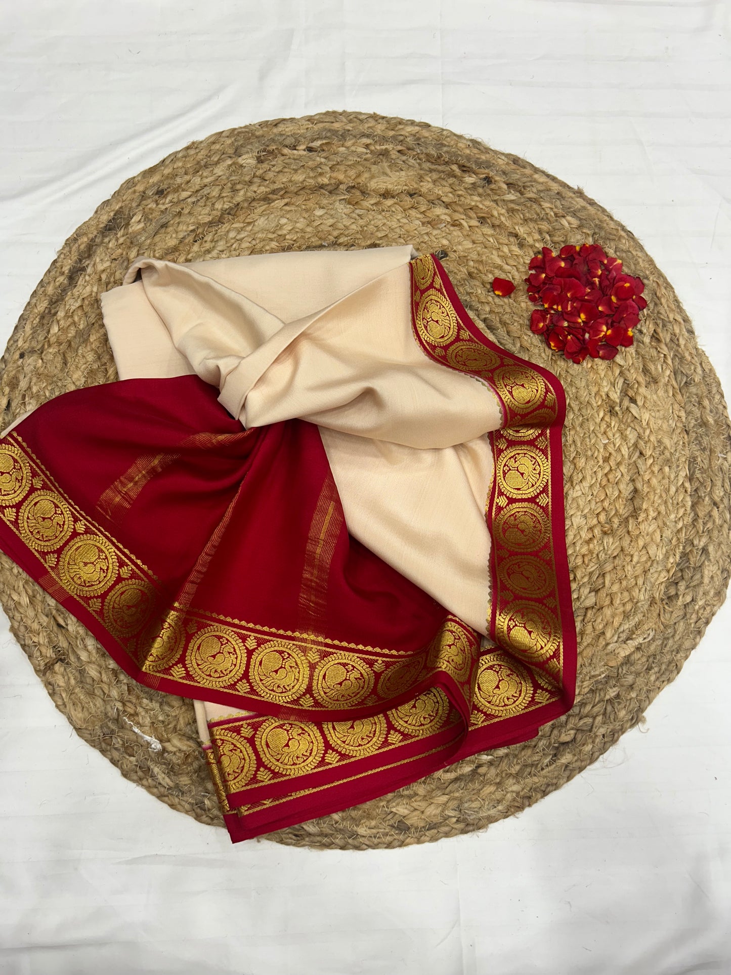 Mysore silk contrast