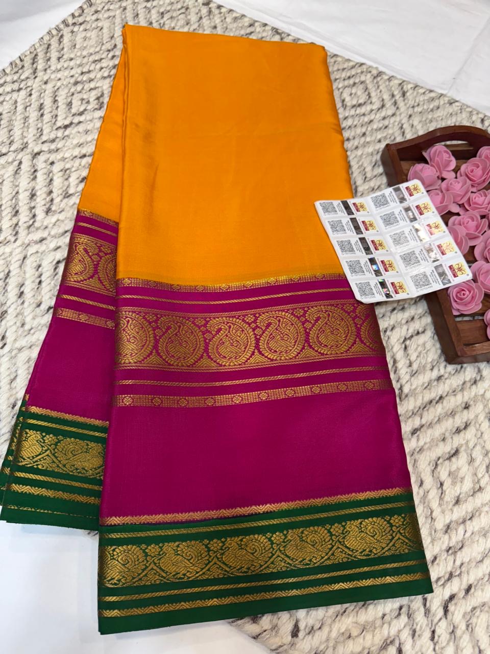 Mysore silk sarees 3D pattern