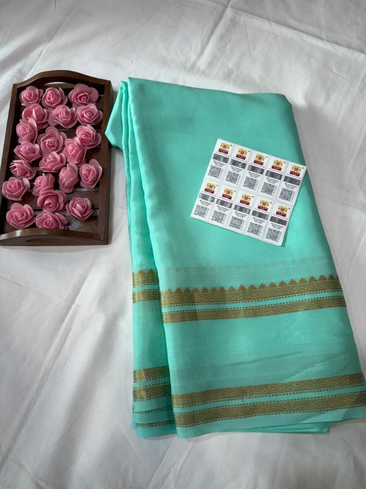 Mysore silk sarees self pattern
