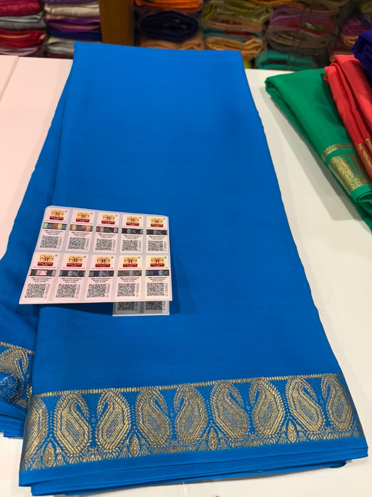 Gold lace Zari  

Traditional border in gold lace Zari Mysore silk sarees