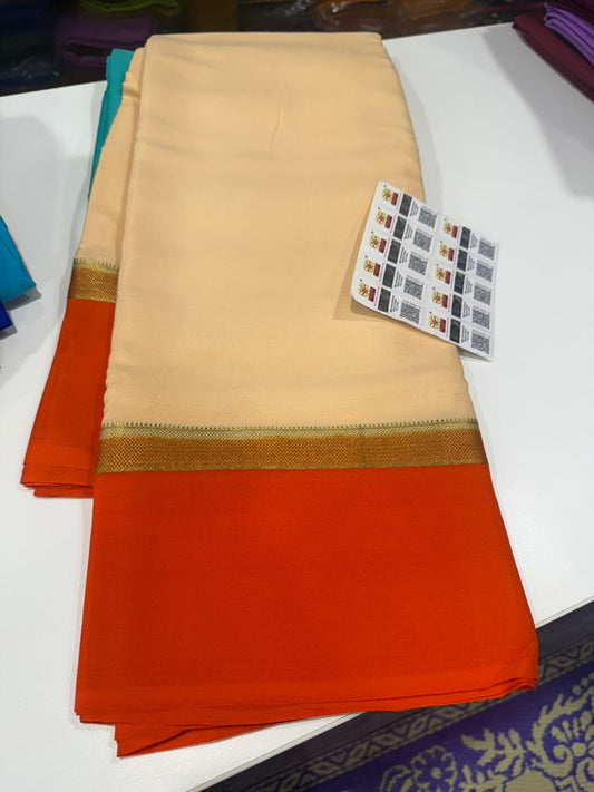 Traditional pattern mysore silk sarees with beautiful Colors