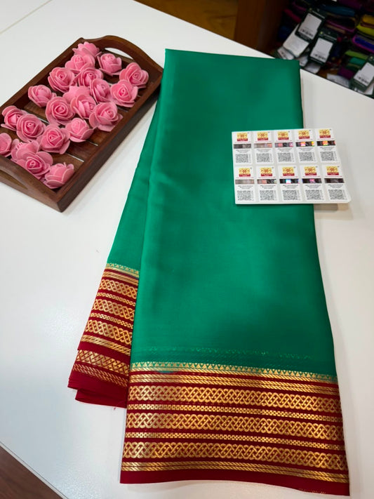 Mysore silk sarees light weight pattern