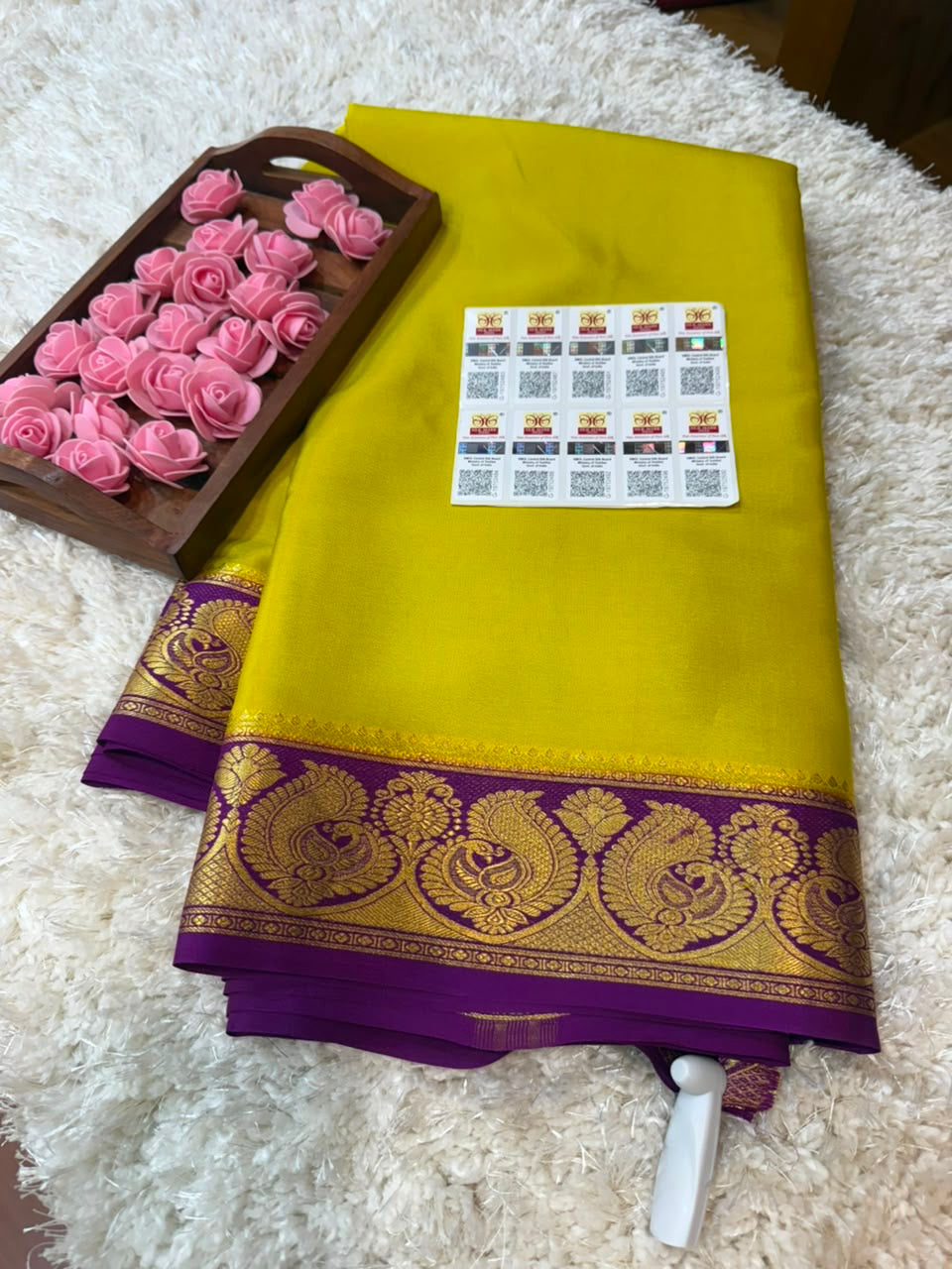 Mysore silk sarees silk contrast pattern