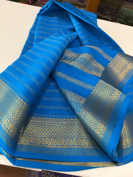 😍All over saree zari consumption with beautiful color combination 😍