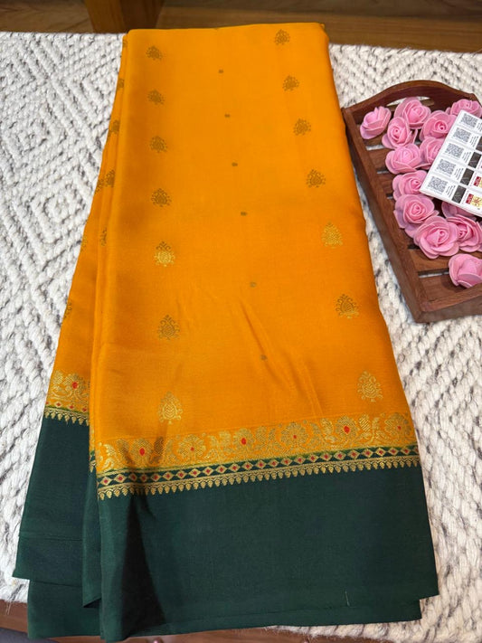 Mysore silk sarees Butta pattern