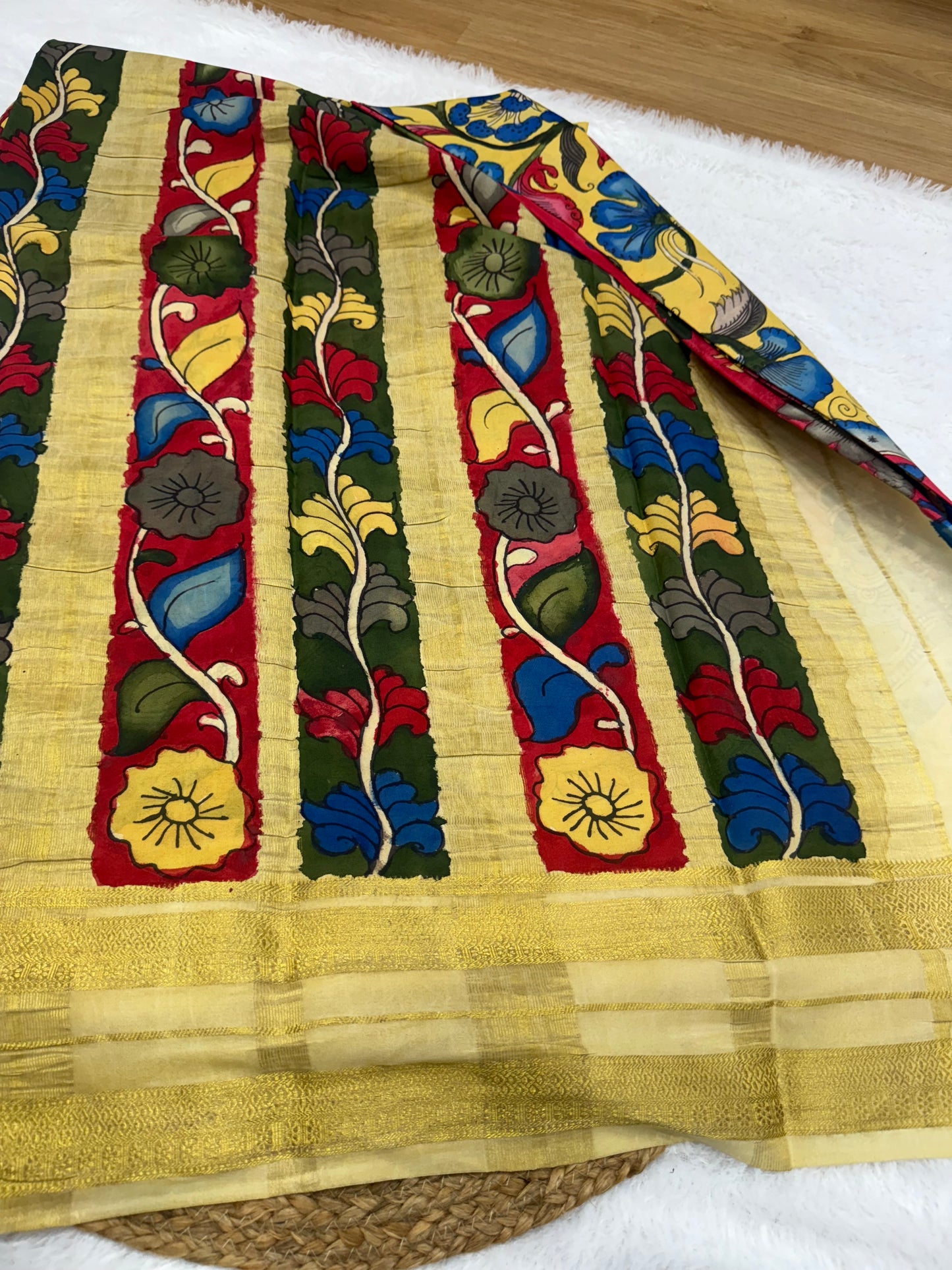 Pen Kalamkari Mysore silk