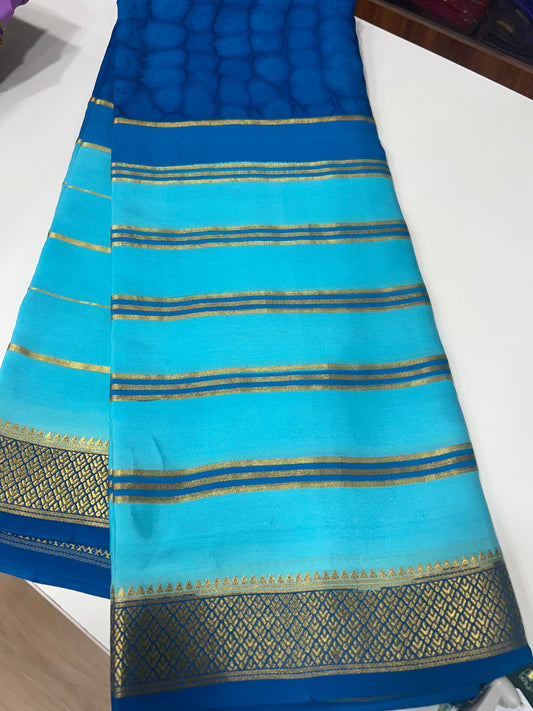 2D Shibori Pattern Mysore Silk