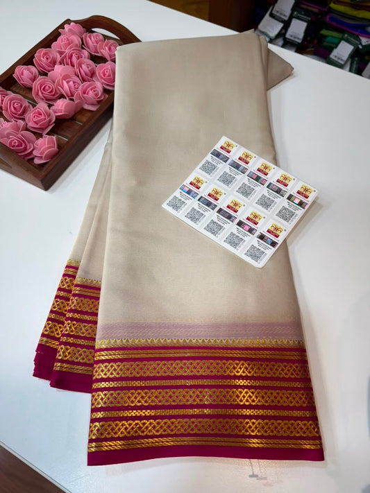 Mysore silk sarees light weight pattern