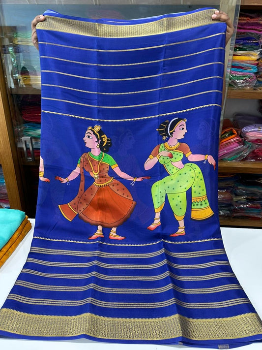 😍Digital print mysore silk sarees 😍