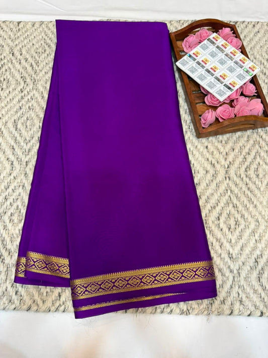 Mysore silk sarees self pattern