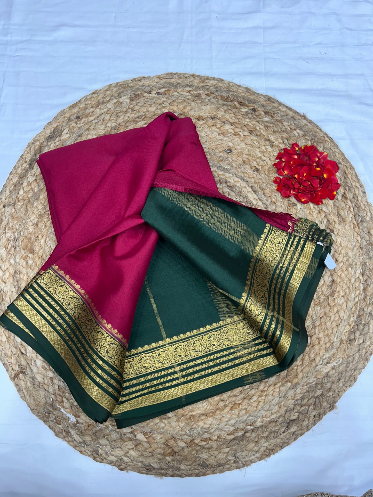 Mysore silk contrast