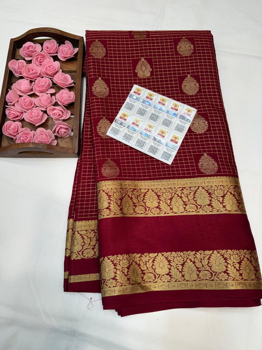 Mysore silk sarees self pattern