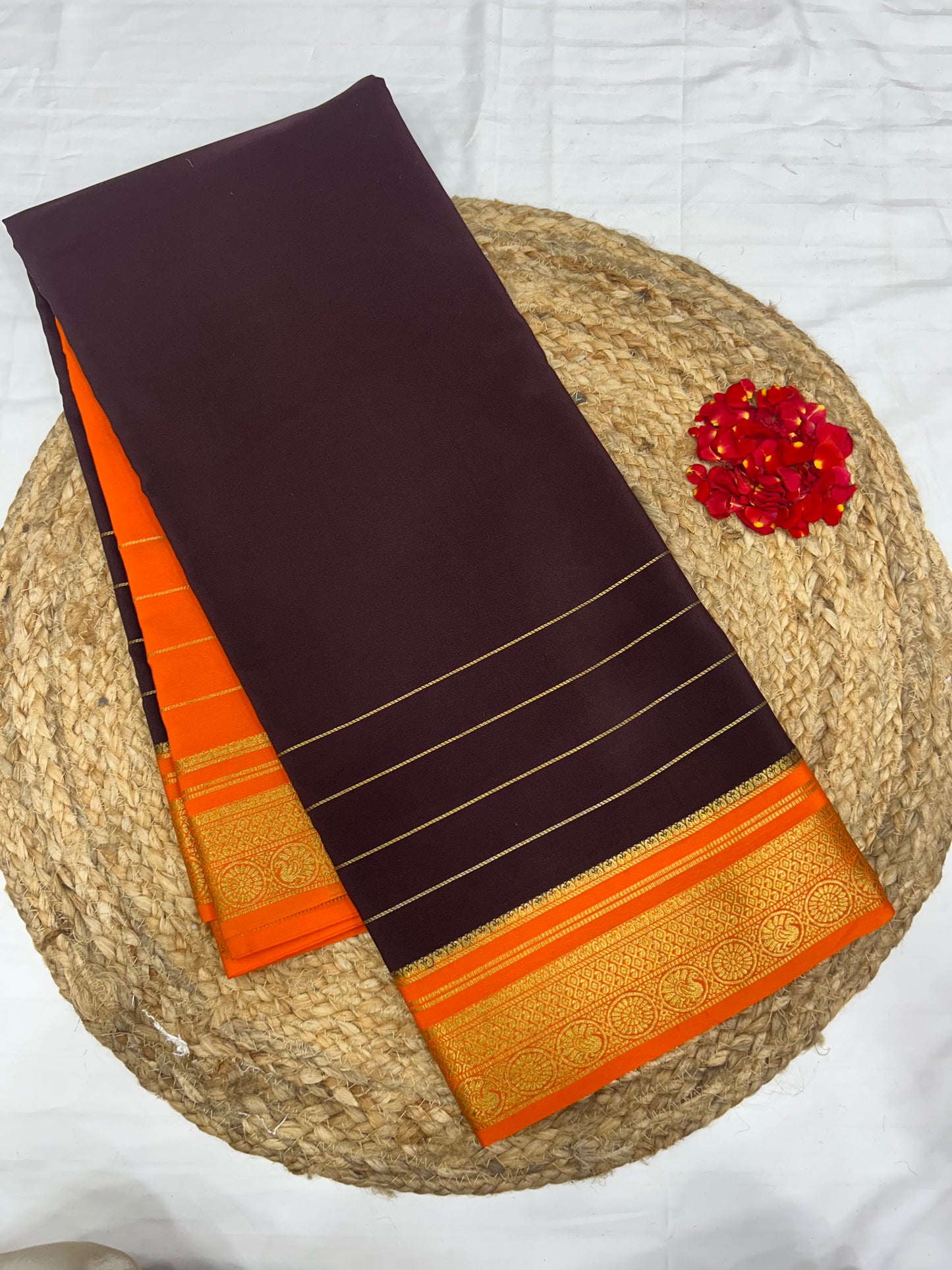 Mysore silk gold lace