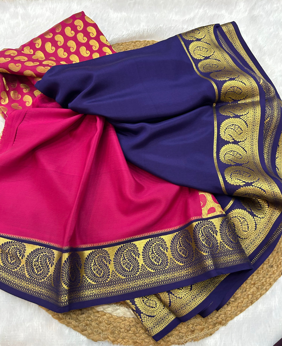Mysore silk partly pallu