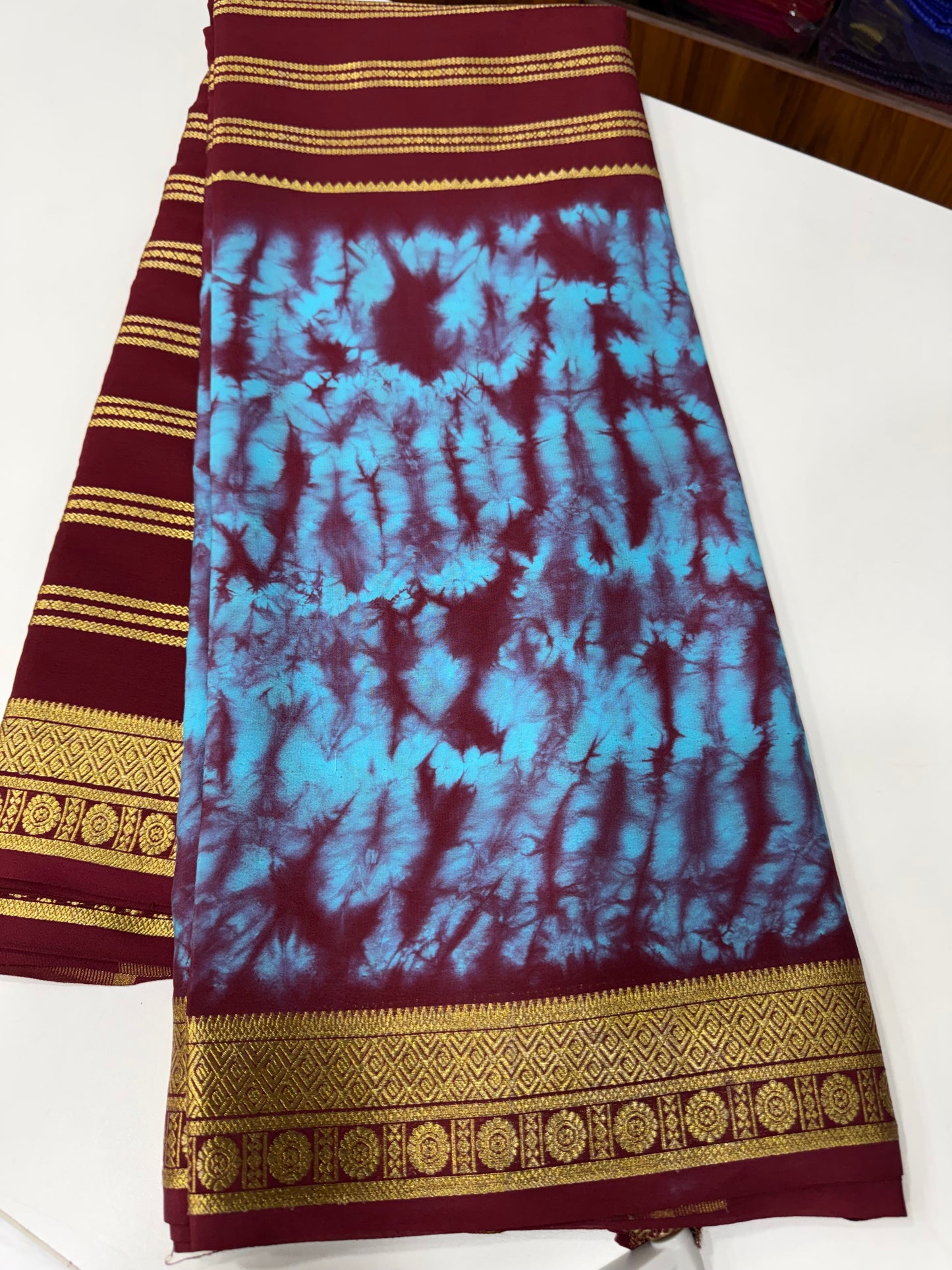 Royal Shibori Half & Half Mysore Silk Saree