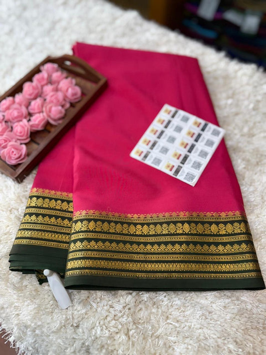 Mysore silk sarees contrast pattern