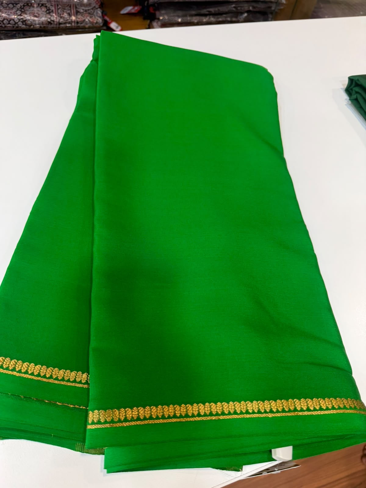 Mysore silk sarees self premium zari pattern