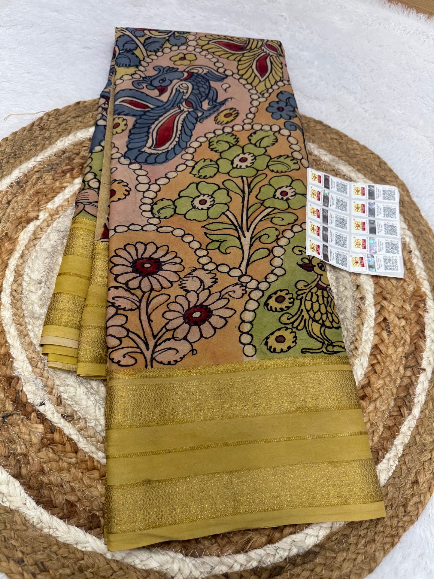Pen Kalamkari Mysore silk
