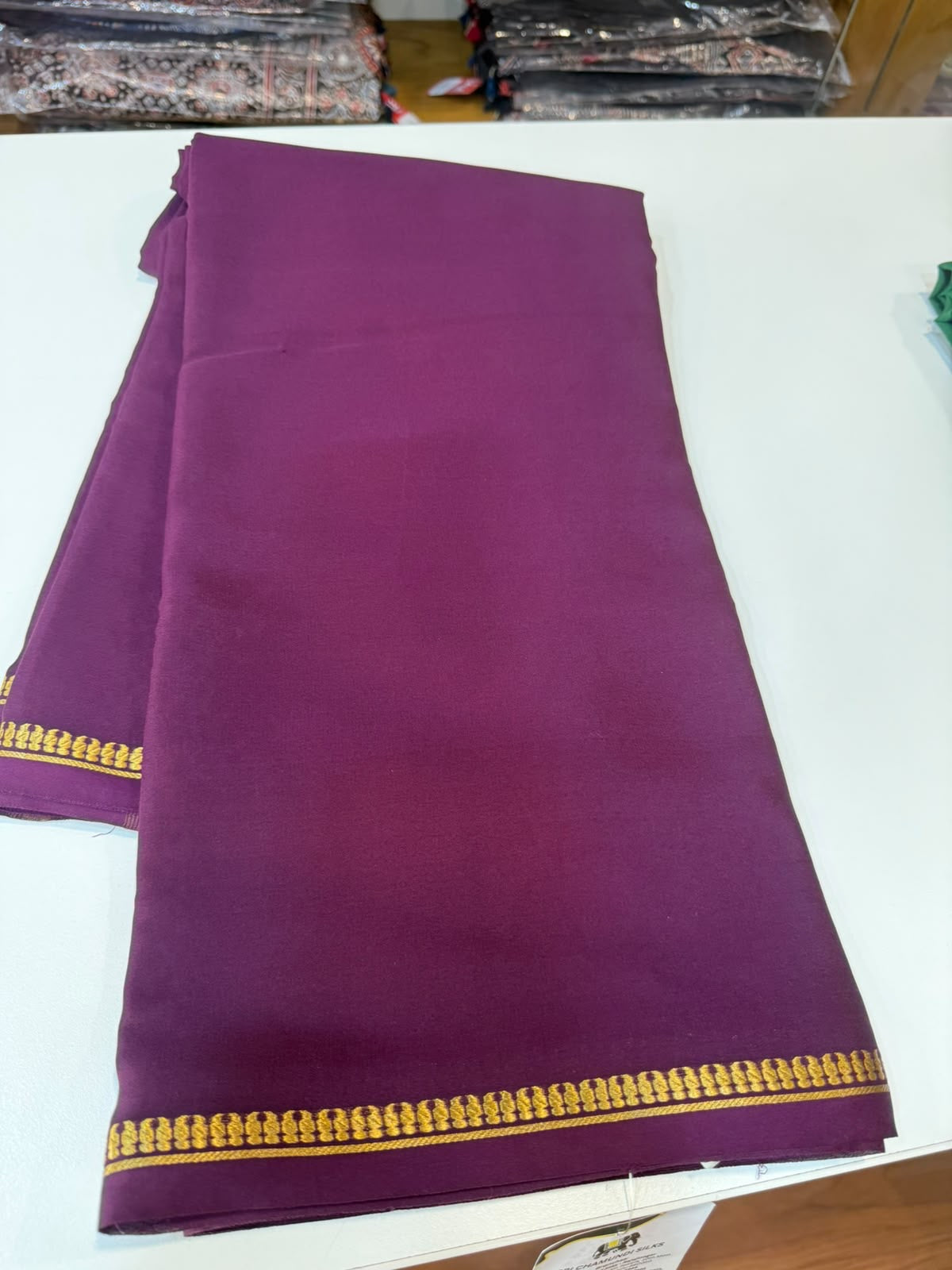 Mysore silk sarees self premium zari pattern