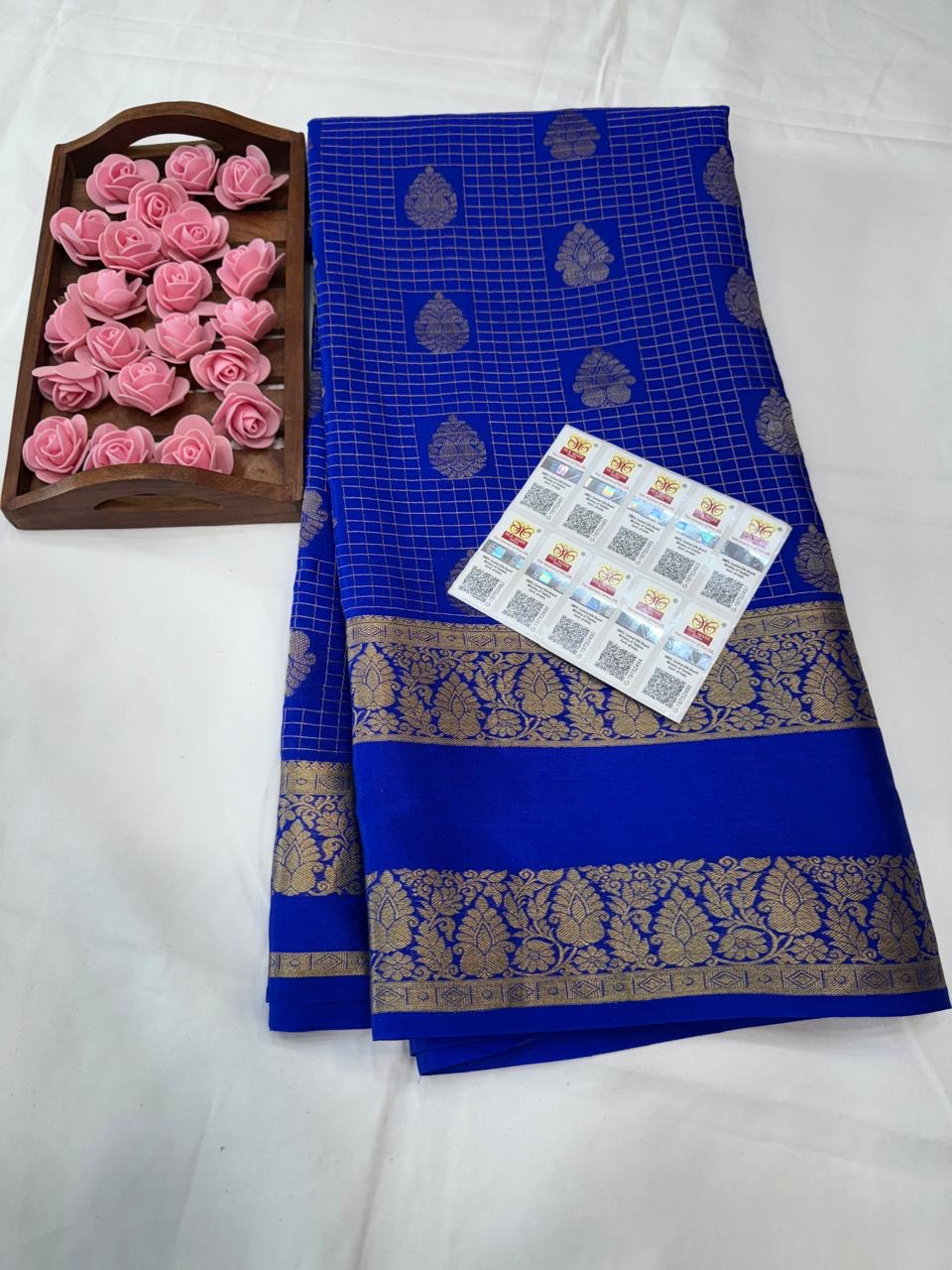 Mysore silk sarees self pattern