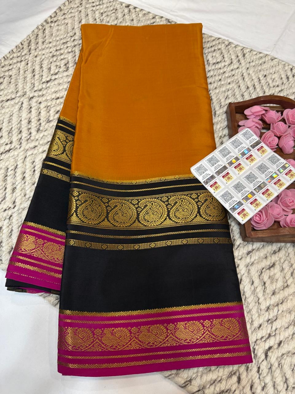 Mysore silk sarees 3D pattern