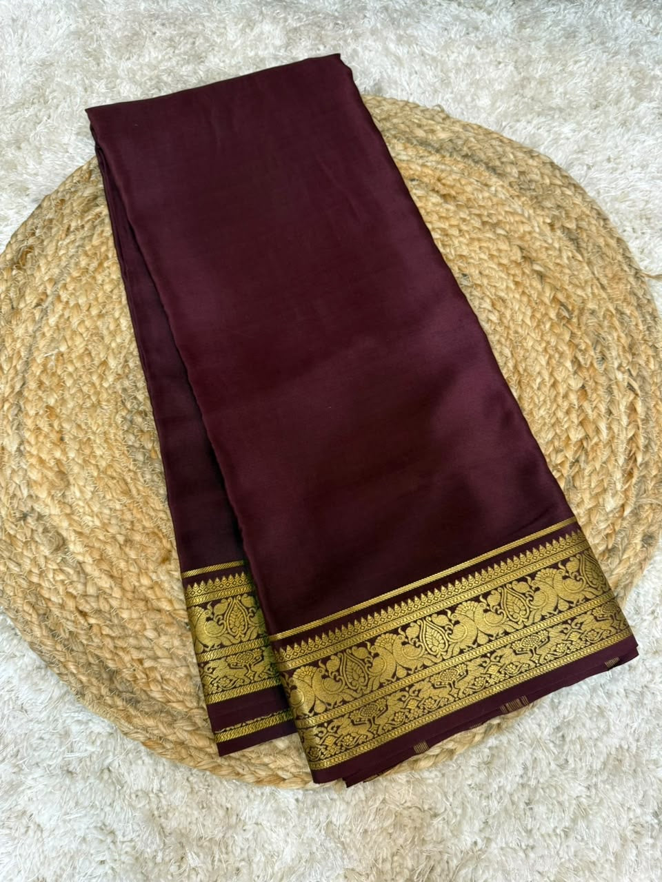 Mysore silk sarees self pattern
