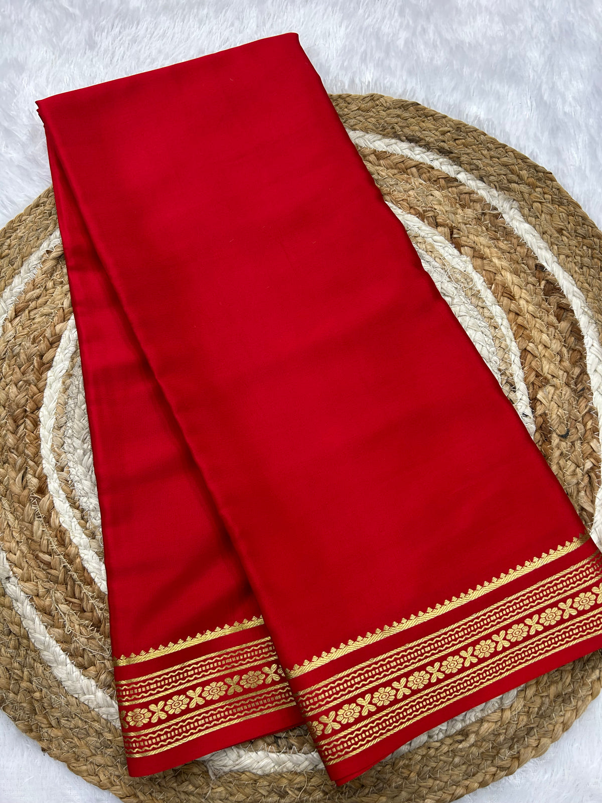 Mysore silk floral border