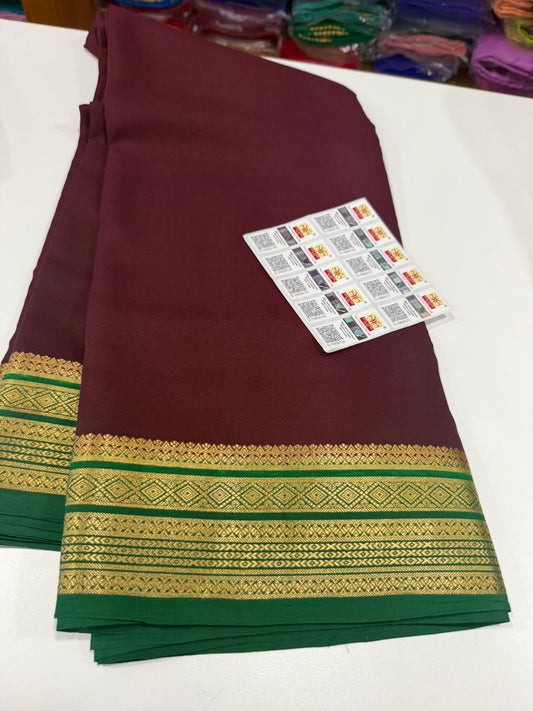 Traditional pattern mysore silk sarees with elegant color combinations