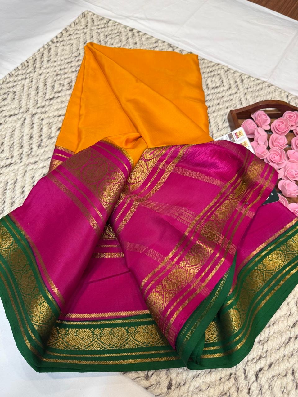 Mysore silk sarees 3D pattern