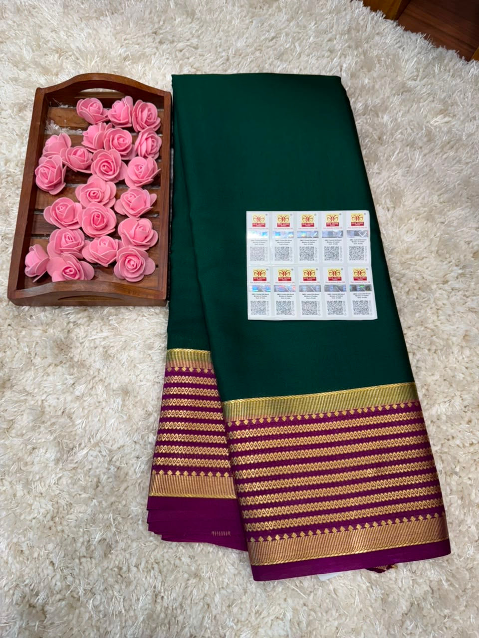 Mysore silk sarees light weight pattern