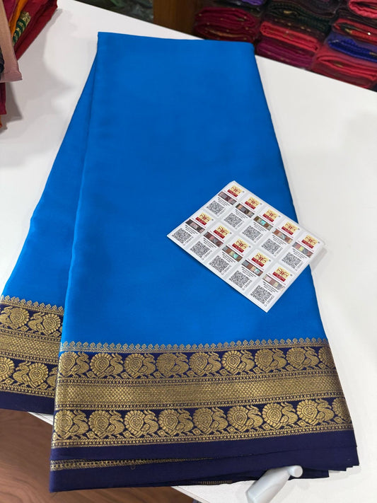 Traditional pattern mysore silk sarees with elegant color combinations