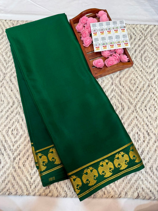 Mysore silk sarees self pattern