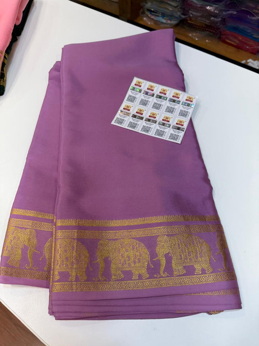 Mysore silk sarees elephant border