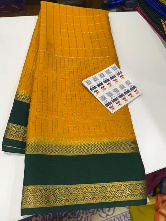 Checks pattern with rich Pallu