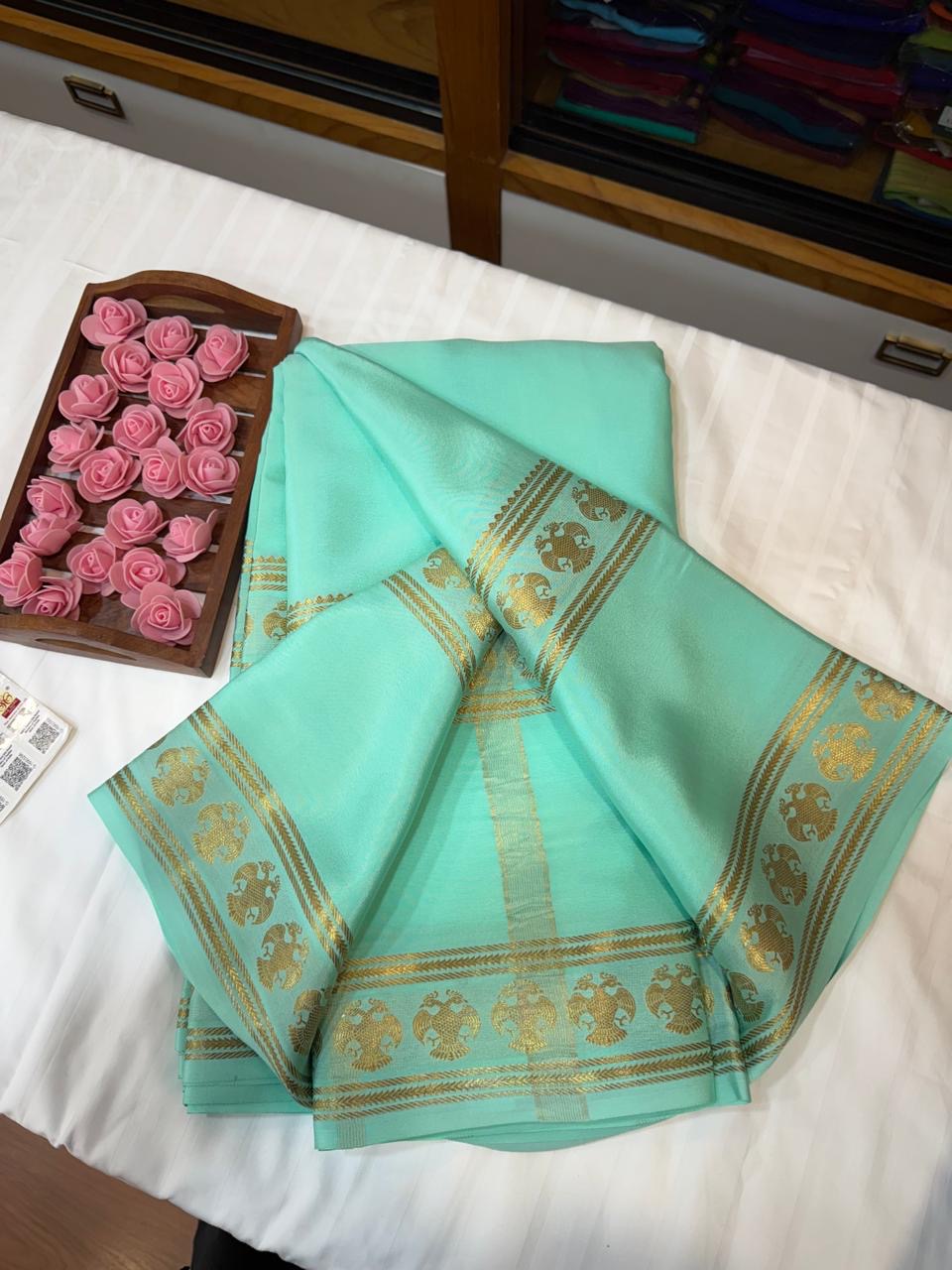 Mysore silk sarees self pattern