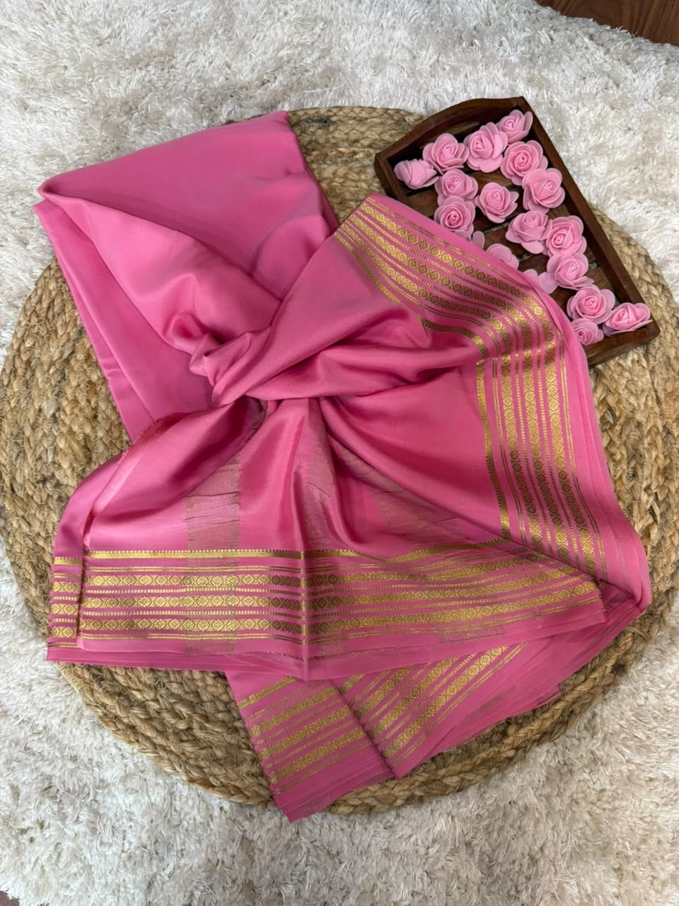Mysore silk sarees self pattern