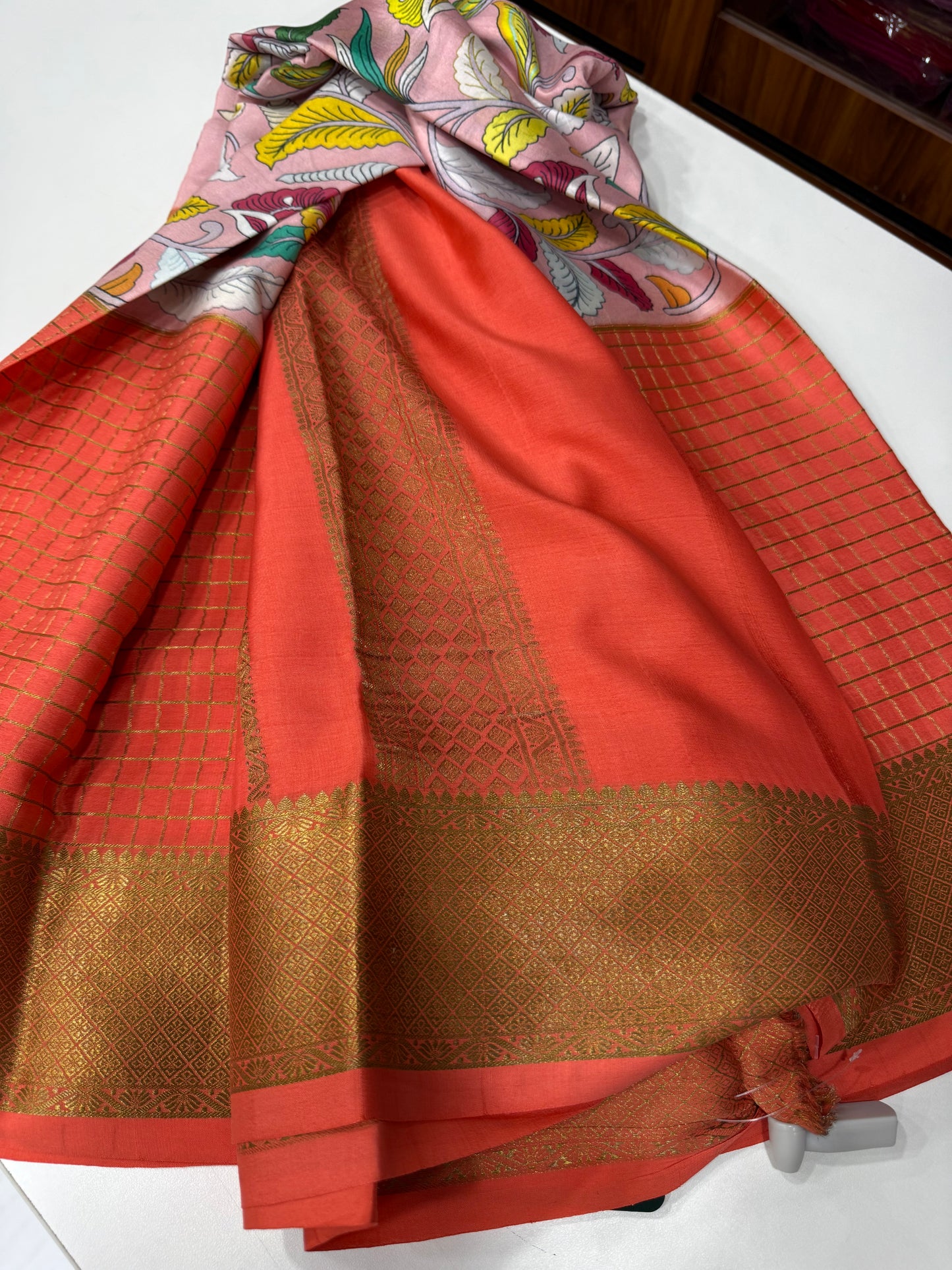 Digital Print Half & Half Mysore SilkSaree
